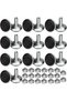 A set of 20 adjustable furniture legs, M8x20x30mm - table and chair leveling supports