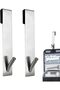 5-piece glass shower door towel rack hook set - Glass shower door hooks - 4