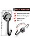Magnetic Hooks, 30 lbs, Heavy Duty Black Neodymium Rotating Magnet Hooks for Refrigerators, Grills, and Lockers - 6 Packs - 2
