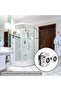 8 sliding shower door rollers, made of zinc alloy, 23 mm in diameter, with a double roller replacement set, suitable for bathrooms. - 4