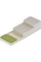 Drawer organizer with non-slip dividers, kitchen knife storage tray, white and green - 3