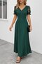 Women's Short Sleeve V-Neck Long Janjan Dress