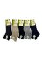 Men's 6 Pairs Bamboo Mid-Calf Booties Socks Black Navy Blue Beige Gray - 2