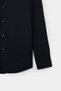 Slim Fit Siyah Düz Gömlek - 6