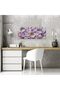 30x40 cm 3 Panel Gallery Wrapped Canvas | Purple Gold Flower Wall Art | Luxury Floral Canvas Decor - 2