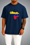 Oversize Venezuela Flag and Map Chest Printed Unisex T-Shirt