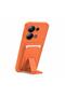 Xiaomi Poco M6 Pro Compatible Case Flexstand Card Holder Silicone Case Orange - 2