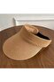 Women's sun hat, straw, UPF 50+, foldable, visor, Khaki, One size - 2