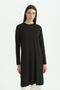 Plus Size Basic Combed Cotton Tunic - Black - 2