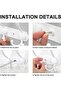 Hook rail, coat hooks, wall hooks, 2 pieces, 4 x double hooks, clothes hooks, wall coat rail, robust towel rail - 2