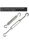Shade sail installation kit, stainless steel fittings, for triangular/quadrilateral shade sails, durable, for model 623 shade sails. - 4