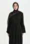 Plus Size Sleeve Detailed Robe - Black - 3