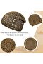 4-Piece Hat Set - Women's Cotton Crochet Hat - Hand-knitted - Openwork - Knit - Fits head circumference 55-61 cm - 2