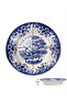 Earthenware Classic Blue Windmill & Floral Pattern Soup Pasta Plate, 9.2 Inch, White - 3