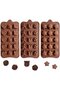 Silicone chocolate mold set for home baking - 3 bonbon molds - child-friendly baking mold - bonbon cake jelly - baking with silicone molds