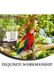 4 hanging bird feeder troughs - white - 6