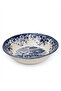Earthenware Classic Blue Windmill & Floral Pattern Salad Bowl, 9.3 Inch, White