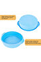 Silicone cake mold, round, oven-safe baking molds - blue - 3