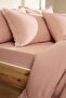 Muslin -Sofia Pudra- Elastic Sheet Double King Size Duvet Cover Set - 2