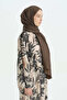 Cotton Naia Blend Natural Shawl - Dark Mink - 2
