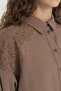 Brode Embroidery Detailed Trousers Lyocell Set - Light Brown - 3