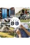 2-Piece Elastic Clothesline Travel Portable with 12 Metal Clips Each Clothes Hooks Camping Indoor Outdoor Black Dark Blue - 4