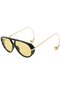 Oversized Sunglasses - Black and Gold