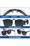 Polarized clip-on sunglasses, unisex, UV400 protection, flip-up design, suitable for driving, travel, and outdoor sports. - 4