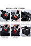 Folding bicycle basket, detachable handlebar basket, canvas front-mounted bicycle basket, pet basket. - 4