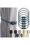 6-Pack Strong Magnetic Curtain Ties, Outdoor Elegant Decorative Ties, Modern Rope Ties for Curtains and Curtain Hangers - Blue