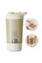 Protein powder shaker, electric protein powder shaker, 400ml, 7000 RPM, leak-proof, ABS material, white.