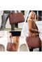 Women's 2-in-1 Lunch Handbag, 5.6-Inch Leak-Proof Handbag with Insulated Lunch Compartment, Large Capacity Work Handbag, Business Office Handbag - 2