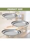 3-Piece Oval Stainless Steel Serving & Grill Tray Set (Silver) - 3