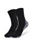 Unisex running socks, featuring arch support, men's socks, mid-calf socks, athletic socks, one size fits all - black. - 2