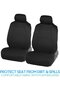 Black Five-Seat Car Seat Cover Set for Sedans, SUVs, Trucks and Vans - 8