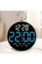 Digital Desktop Dual Alarm Clock USB Rechargeable LED Clock for Children Adults Bedroom Bedside Table Desk Classroom Dorm Blue - 5