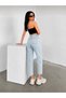 Women's Denim Trousers Light Blue Ice Snow Wash New Season Mom Comfortable Daily Wear Pipe Leg Pants Jean 2026 - 3