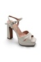 Platform Bridal Shoes, Genuine Leather Platform Heel Bridal Shoes - 4