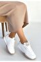 Tawen White Leather Lace-Up Sneakers - 2