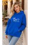 Women's Heart Detailed Be Unstoppable Written Kangaroo Pocket Hooded Sweatshirt