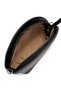 Half Moon Portfolio Women's Evening Dress Bag with Wrist Strap Luna Black Patent Leather - 4