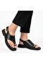 Genta Black Leather Flip-Flop Sandals - 4