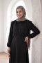 Women's Lace Detailed Modal Fabric Black Shirt - 2