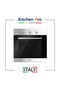 فرن Kitchen Pro بلت إن غاز 60 سم، ستانلس ستيل، مفاتيح أمامية، سعة 66 لتر، مروحة توزيع - KP 601/GA-M