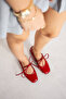 Lizza Shiny Square-Toe Shoes with Stitched Front and Ankle Strap, Elegant and Comfortable Daily Ballet Flats - 3