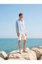 Regular Fit Cotton Poplin Blue Men's Shirt 6Sam60041Iw