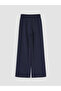 Navy Blue Wide Leg Girls' Sweatpants - 4