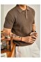 Men's Cotton Textured T-Shirt, Short Sleeve Crew Neck Casual Top - 7