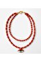 Coral Line Handmade Eye-Pointed Bead Necklace - 3