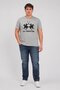 Men Crew Neck Short Sleeve Brand Logo T-Shirt, Light Grey - 5